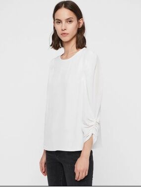 All Saints White Sheer blouse